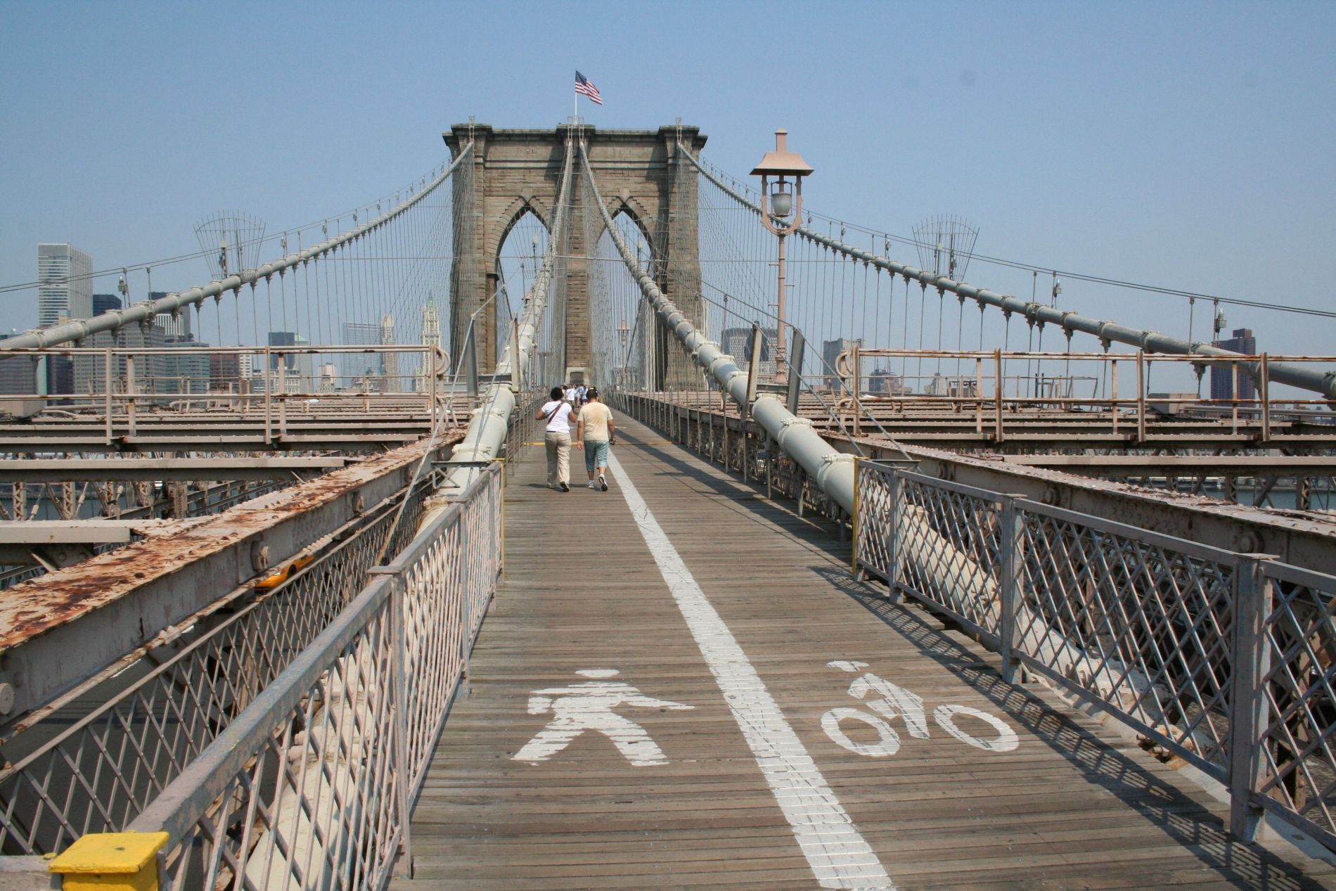A passeggio sul ponte di Brooklyn